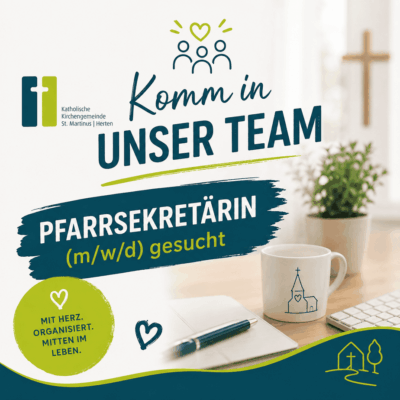Komm in unser Team – PfarrsekretärIn (m/w/d) gesucht