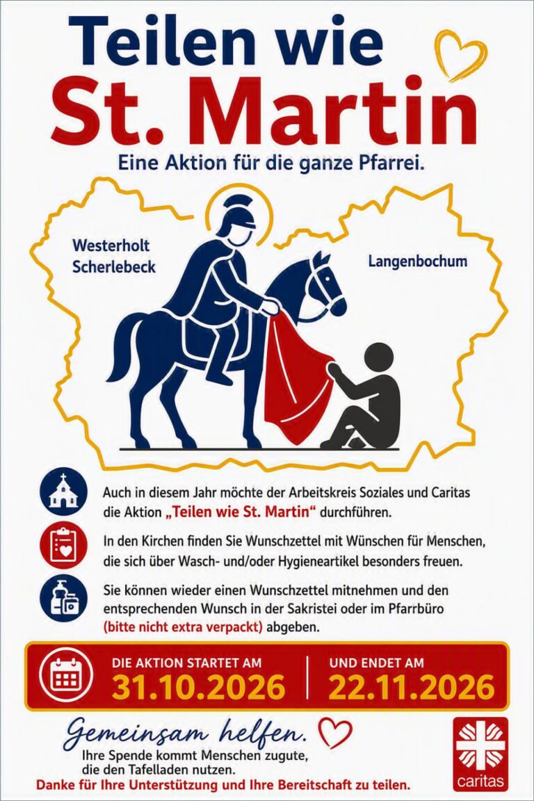 Teilen wie Sankt Martin
